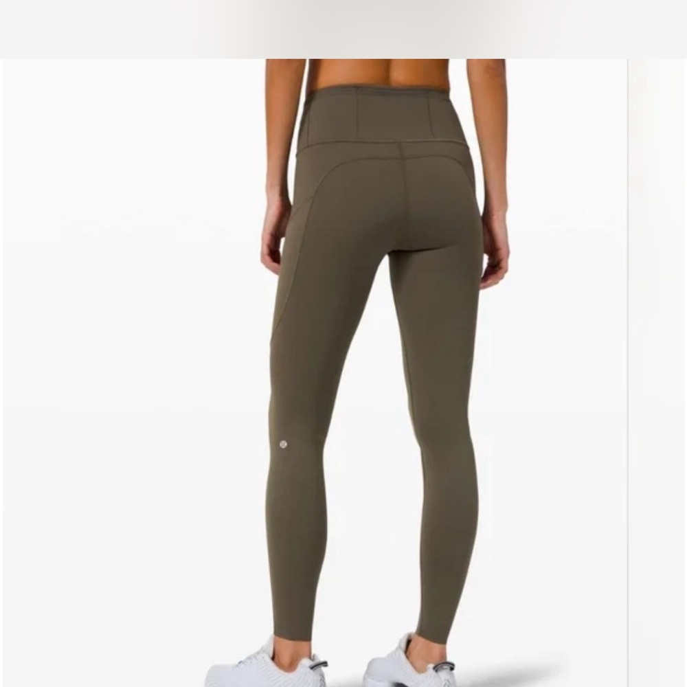 Lululemon Fast and Free- Olive green leggings